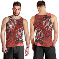Vintage Ngatu Tribal Tonga Pattern Men Tank Top LT9 - Polynesian Pride