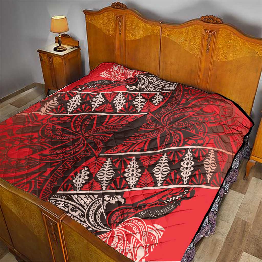 Vintage Ngatu Tribal Tonga Pattern Quilt - Polynesian Pride