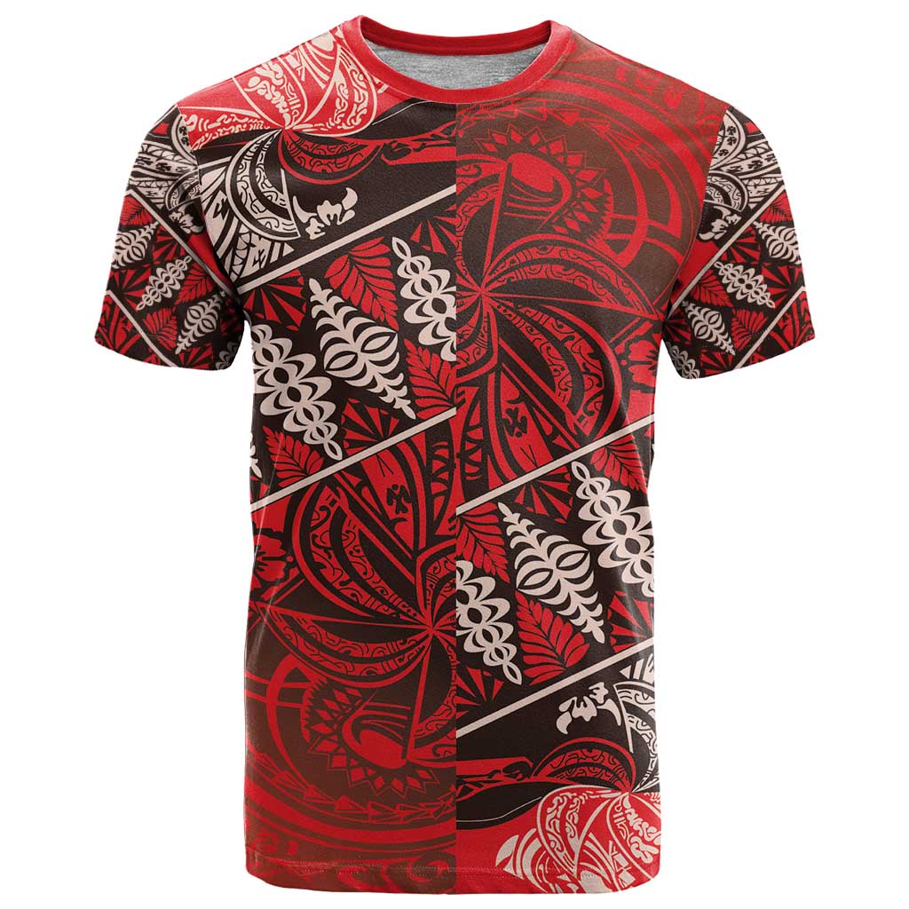 Vintage Ngatu Tribal Tonga Pattern T Shirt - Polynesian Pride