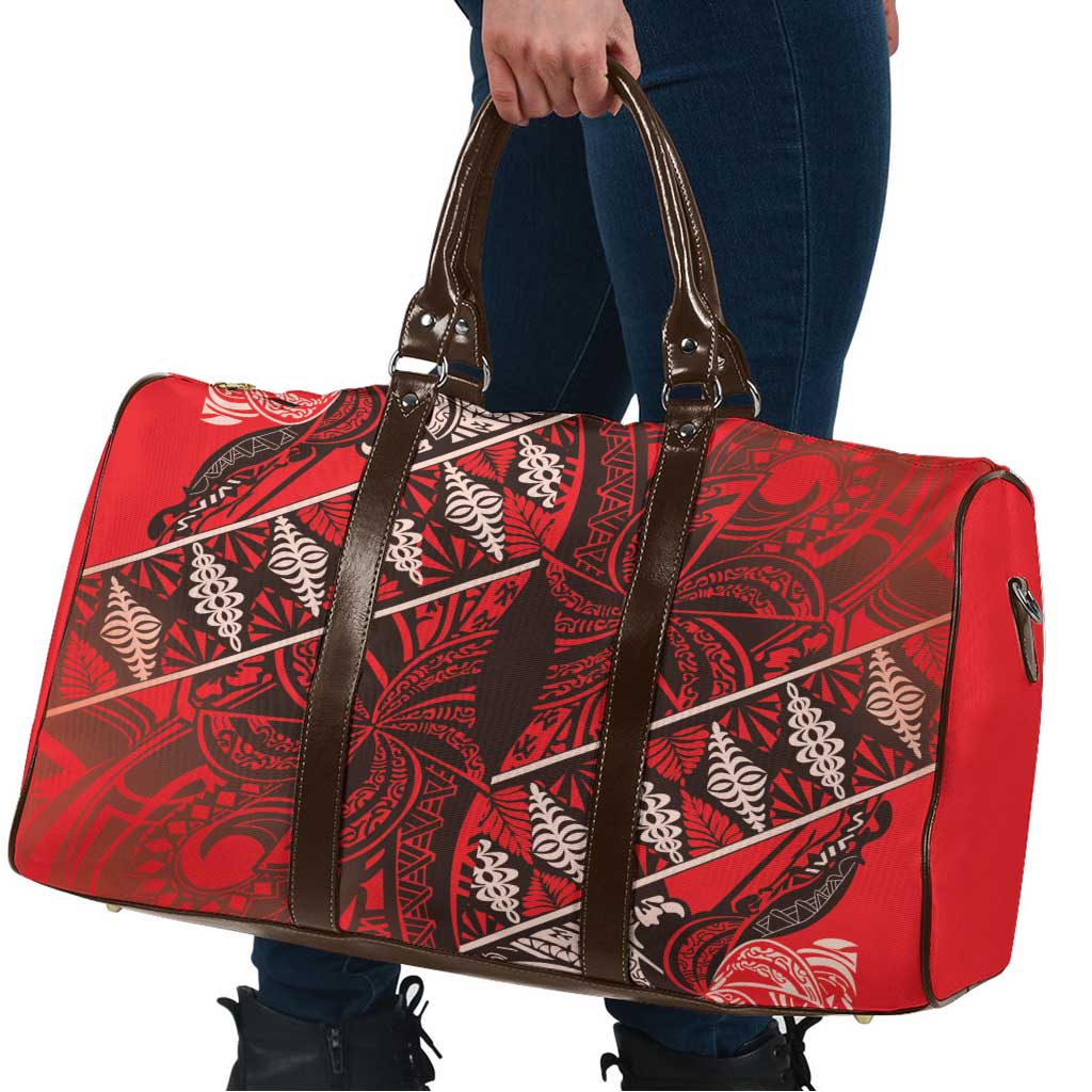 Vintage Ngatu Tribal Tonga Pattern Travel Bag - Polynesian Pride