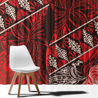 Vintage Ngatu Tribal Tonga Pattern Window Curtain LT9 - Polynesian Pride