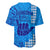 Strong Maui Baseball Jersey Good Living Hawaii with Shaka Sign Kakau Tribal Blue LT9 - Polynesian Pride