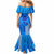 Strong Maui Mermaid Dress Good Living Hawaii with Shaka Sign Kakau Tribal Blue LT9 - Polynesian Pride