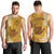 Strong Maui Men Tank Top Good Living Hawaii with Shaka Sign Kakau Tribal Gold LT9 - Polynesian Pride