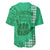 Strong Maui Baseball Jersey Good Living Hawaii with Shaka Sign Kakau Tribal Green LT9 - Polynesian Pride