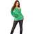 Strong Maui Off Shoulder Sweater Good Living Hawaii with Shaka Sign Kakau Tribal Green LT9 - Polynesian Pride