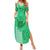 Strong Maui Summer Maxi Dress Good Living Hawaii with Shaka Sign Kakau Tribal Green LT9 Women Green - Polynesian Pride