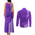 Strong Maui Couples Matching Tank Maxi Dress and Long Sleeve Button Shirts Good Living Hawaii with Shaka Sign Kakau Tribal Purple LT9 - Polynesian Pride