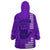 Strong Maui Wearable Blanket Hoodie Good Living Hawaii with Shaka Sign Kakau Tribal Purple LT9 - Polynesian Pride