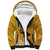 Maui Island Sherpa Hoodie Kakau Tribal Mixed Polynesian Pattern Gold LT9 Unisex Gold - Polynesian Pride