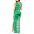 Maui Island Tank Maxi Dress Kakau Tribal Mixed Polynesian Pattern Green LT9 - Polynesian Pride