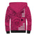 Maui Island Sherpa Hoodie Kakau Tribal Mixed Polynesian Pattern Pink LT9 - Polynesian Pride
