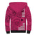 Personalised Maui Island Sherpa Hoodie Kakau Tribal Mixed Polynesian Pattern Pink LT9 - Polynesian Pride