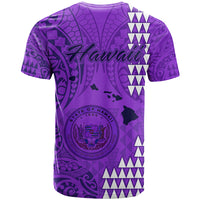 Maui Island T Shirt Kakau Tribal Mixed Polynesian Pattern Purple LT9 - Polynesian Pride