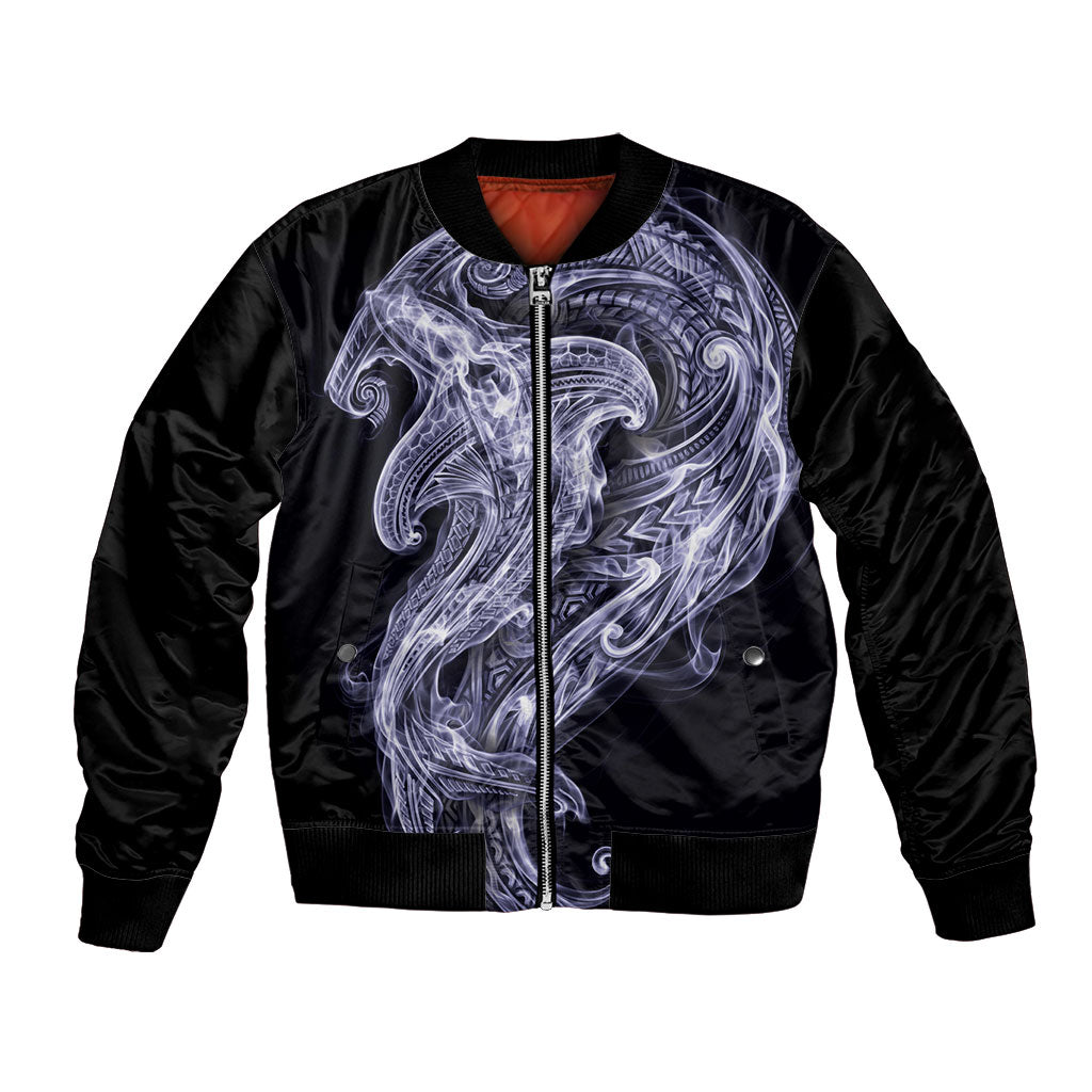 Kikorangi Maori Tribal Hammershark Ghost Spirit Bomber Jacket