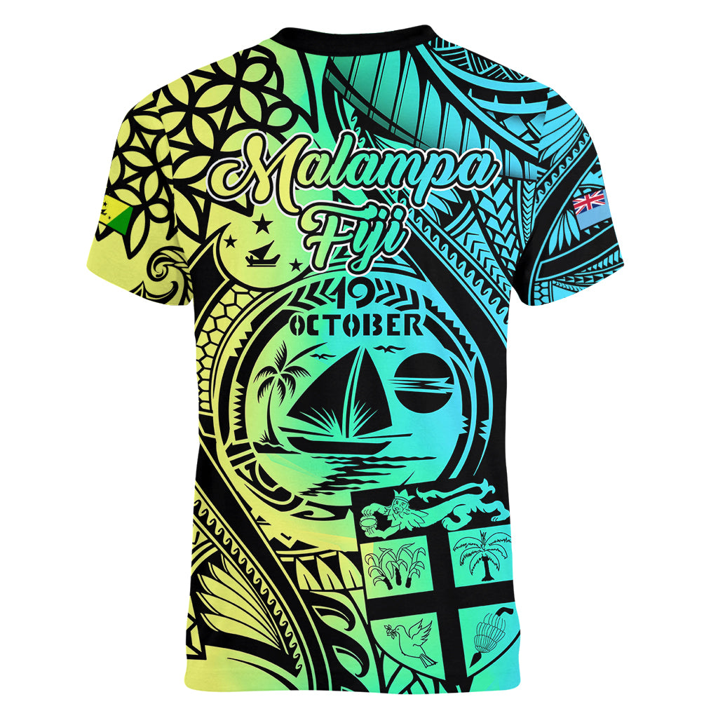 malampa-fiji-day-women-v-neck-t-shirt-vanuatu-sand-drawing-with-polynesian-pattern