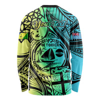 Personalised Malampa Fiji Day Long Sleeve Shirt Vanuatu Sand Drawing With Polynesian Pattern LT9 - Polynesian Pride