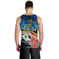 Torba Vanuatu Men Tank Top Sand Drawing With Polynesian Pattern LT9 - Polynesian Pride