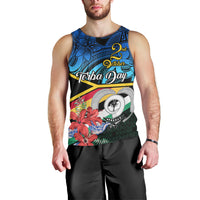 Torba Vanuatu Men Tank Top Sand Drawing With Polynesian Pattern LT9 - Polynesian Pride