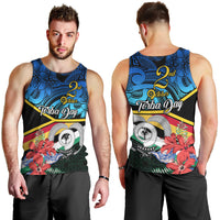 Torba Vanuatu Men Tank Top Sand Drawing With Polynesian Pattern LT9 - Polynesian Pride