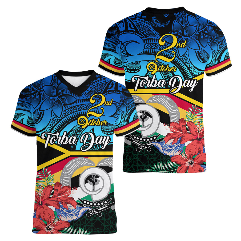 torba-vanuatu-women-v-neck-t-shirt-sand-drawing-with-polynesian-pattern