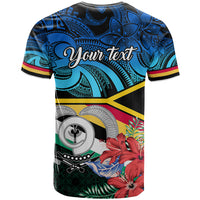 Personalised Torba Vanuatu T Shirt Sand Drawing With Polynesian Pattern LT9 - Polynesian Pride