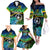 malampa-day-family-matching-off-shoulder-long-sleeve-dress-and-hawaiian-shirt-vanuatu-flowers-with-malampa-emblem-tribal-pattern