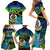 malampa-day-family-matching-short-sleeve-bodycon-dress-and-hawaiian-shirt-vanuatu-flowers-with-malampa-emblem-tribal-pattern