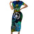 malampa-day-family-matching-short-sleeve-bodycon-dress-and-hawaiian-shirt-vanuatu-flowers-with-malampa-emblem-tribal-pattern