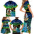 personalised-malampa-day-family-matching-short-sleeve-bodycon-dress-and-hawaiian-shirt-vanuatu-flowers-with-malampa-emblem-tribal-pattern