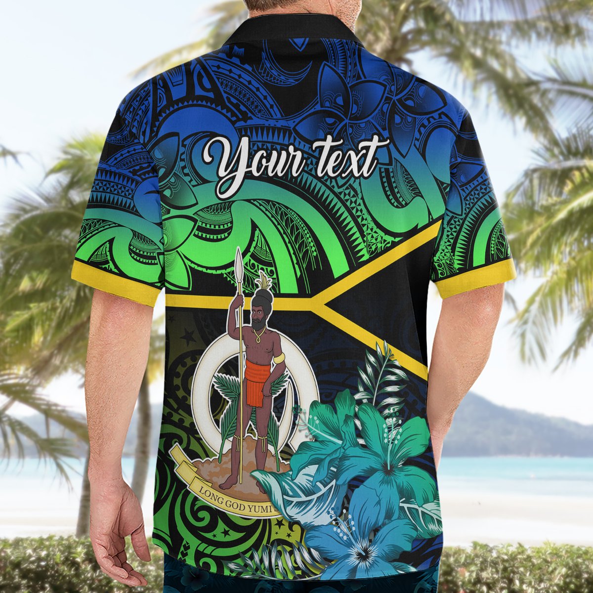 Personalised Malampa Day Hawaiian Shirt Vanuatu Flowers with Malampa Emblem Tribal Pattern LT9 - Polynesian Pride