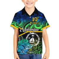 Personalised Malampa Day Hawaiian Shirt Vanuatu Flowers with Malampa Emblem Tribal Pattern LT9 - Polynesian Pride