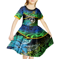 personalised-malampa-day-kid-short-sleeve-dress-vanuatu-flowers-with-malampa-emblem-tribal-pattern