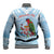 Melanesian Fiji Kula Bird Baseball Jacket with Tagimoucia Masi Tapa Pattern