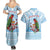 Melanesian Fiji Kula Bird Couples Matching Summer Maxi Dress and Hawaiian Shirt with Tagimoucia Masi Tapa Pattern