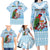 Melanesian Fiji Kula Bird Family Matching Long Sleeve Bodycon Dress and Hawaiian Shirt with Tagimoucia Masi Tapa Pattern