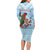 Melanesian Fiji Kula Bird Family Matching Long Sleeve Bodycon Dress and Hawaiian Shirt with Tagimoucia Masi Tapa Pattern