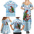 Melanesian Fiji Kula Bird Family Matching Summer Maxi Dress and Hawaiian Shirt with Tagimoucia Masi Tapa Pattern