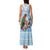 Melanesian Fiji Kula Bird Family Matching Tank Maxi Dress and Hawaiian Shirt with Tagimoucia Masi Tapa Pattern