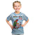 Melanesian Fiji Kula Bird Kid T Shirt with Tagimoucia Masi Tapa Pattern