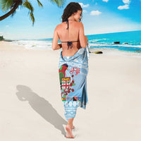 Melanesian Fiji Kula Bird Sarong with Tagimoucia Masi Tapa Pattern