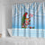 Melanesian Fiji Kula Bird Shower Curtain with Tagimoucia Masi Tapa Pattern