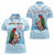 Melanesian Fiji Kula Bird Women Polo Shirt with Tagimoucia Masi Tapa Pattern