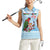 Melanesian Fiji Kula Bird Women Sleeveless Polo Shirt with Tagimoucia Masi Tapa Pattern