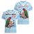 Melanesian Fiji Kula Bird Women V-Neck T-Shirt with Tagimoucia Masi Tapa Pattern