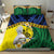 Melanesian New Caledonia Bedding Set Plumeria Kagu Bird and Nautilus Shell