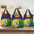 Melanesian New Caledonia Grocery Bag Plumeria Kagu Bird and Nautilus Shell