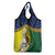 Melanesian New Caledonia Grocery Bag Plumeria Kagu Bird and Nautilus Shell