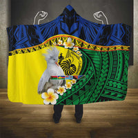 Melanesian New Caledonia Hooded Blanket Plumeria Kagu Bird and Nautilus Shell