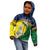 Melanesian New Caledonia Kid Hoodie Plumeria Kagu Bird and Nautilus Shell